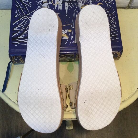 Sesto Meucci tan wood sandals 8/38 - Picture 4 of 5